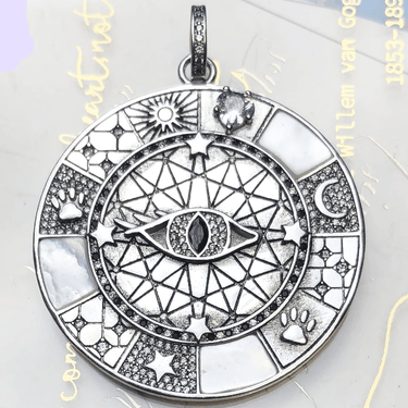 Silver & Zirconia Evil Eye Pendant Necklace